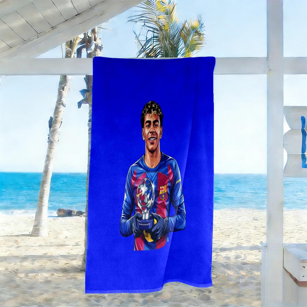 Lamine Yamal Spain's Yamal Celebrates Victory Beach Towel Super Soft Microfiber Quickdry Fabric Comfortable Lightweight