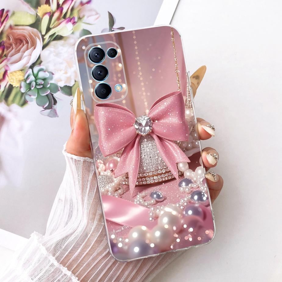 For Oppo Reno 5 Pro 5G Case CPH2201 Stylish Flowers Butterfly Painted Cover Soft Slim Phone Case For Oppo Reno 5 Reno5 Pro Shell