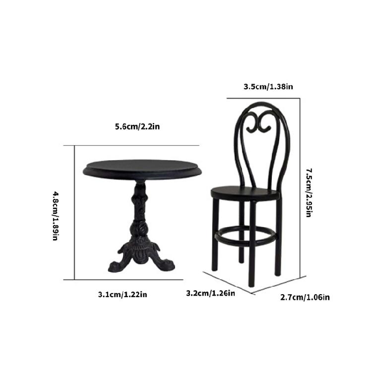 Металлическая детская коллекция игровой мебели для обеда Миниатюрный обеденный стол стулья Для интерактивного развития социальных навыков