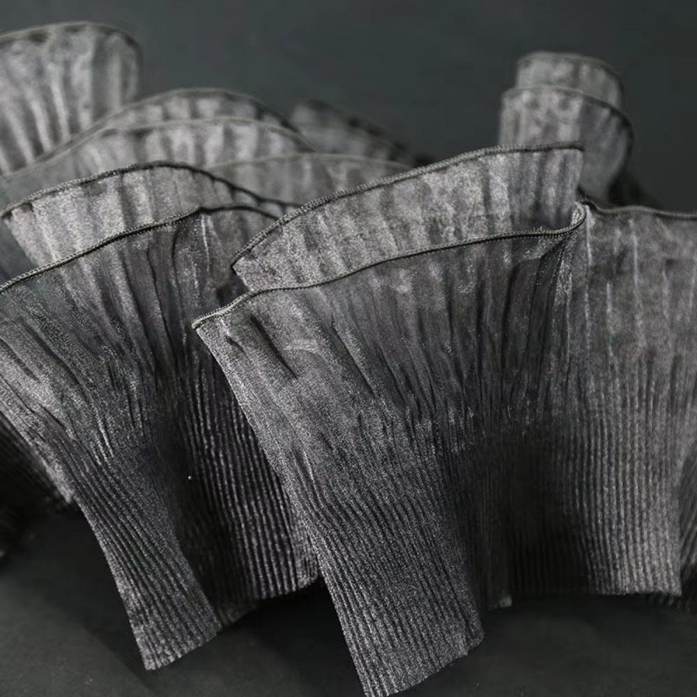 2025 15CM Wide Pleated Mesh Lace Transparent High Quality Big Wave Chiffons Fabric DIY Material Dress Accessories