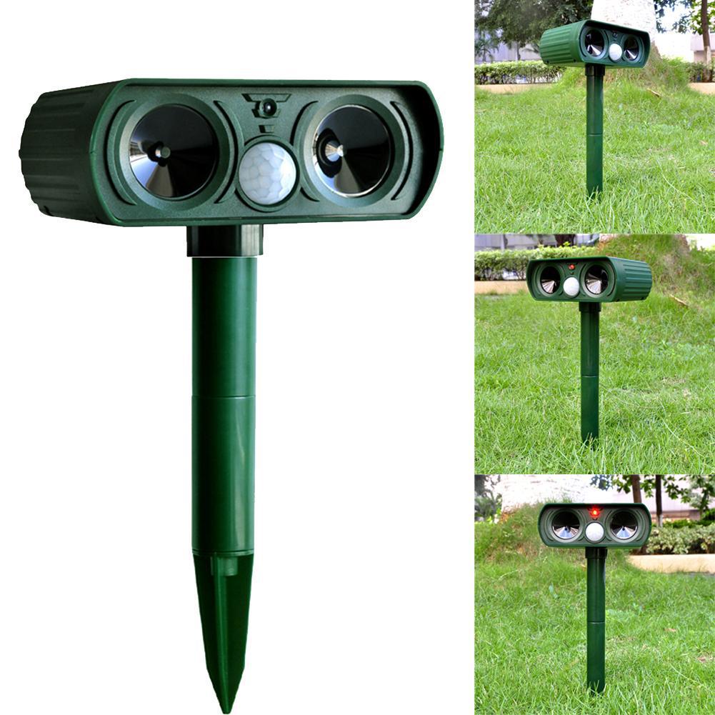 Ultrasonic Solar Animal Repeller with Infrared Sensor and Flashing Light