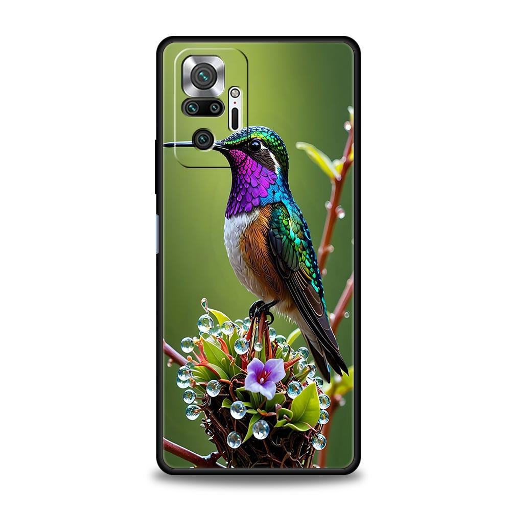 Hummingbird Phone Case For Xiaomi Redmi Note 14 13 5G 10 11 12 Pro Plus 4G 14C 13C 12C 10C Black Cover