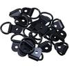Black D Rings Anchor Lashing Ring, D-Ring Tie Downs, for Car Truck Trailer Cargo RV Boats (Silver 18 Pcs)