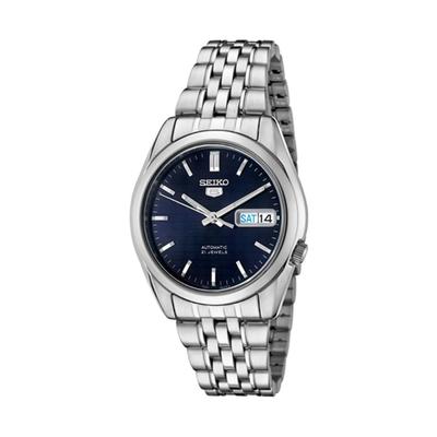 Автоматические часы SEIKO 5 SNK357K1 с синим циферблатом с узором