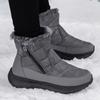 Fashion Zipper Snow Boots Women Plush Ankle Boots Anti-slip Winter Cotton Shoes Warm Outdoor Walking Boots