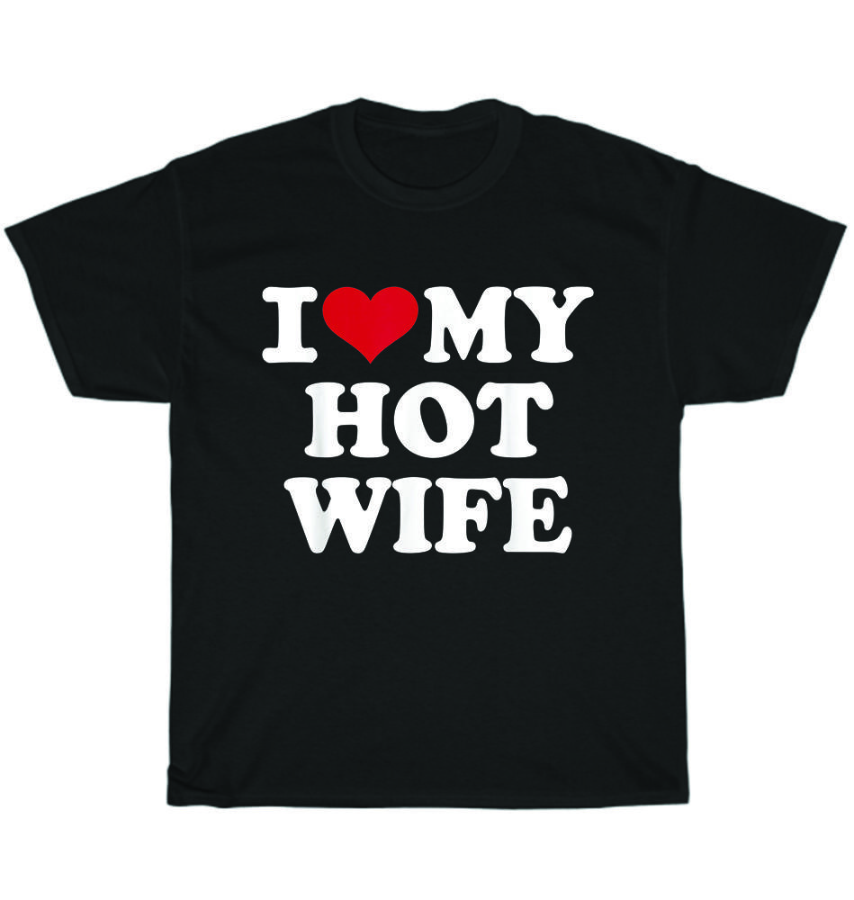 Мужская футболка I Heart Love My Hot Wife Husband Юбилей свадьбы Унисекс Подарок