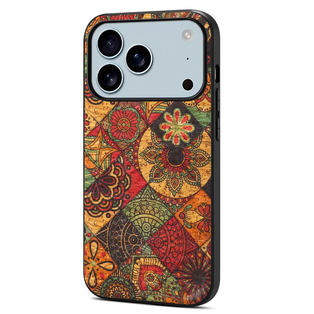 Чехол для iPhone 17 Pro Max с цветочным принтом, из ПУ-кожи + ПК + ТПУ, чехол для телефона