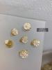 Nail Accessories Zircon Metal Diamond Snowflake Fortune Beads High Speed Rotating Shiny Kawaii Rhinestone for New Year Decor