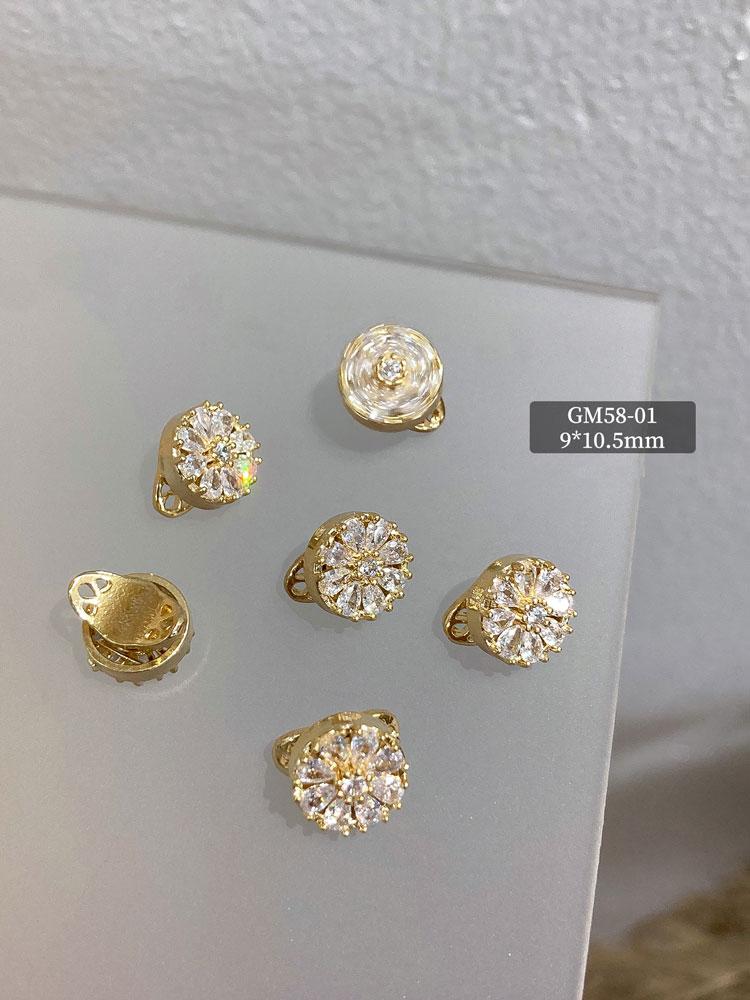 Nail Accessories Zircon Metal Diamond Snowflake Fortune Beads High Speed Rotating Shiny Kawaii Rhinestone for New Year Decor