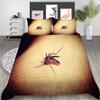 Women Home Bed Set Creative Mosquito Painting Duvet Cover Set Highend Bedding Cover Suit Pillowcase Stylish Bedding Cover