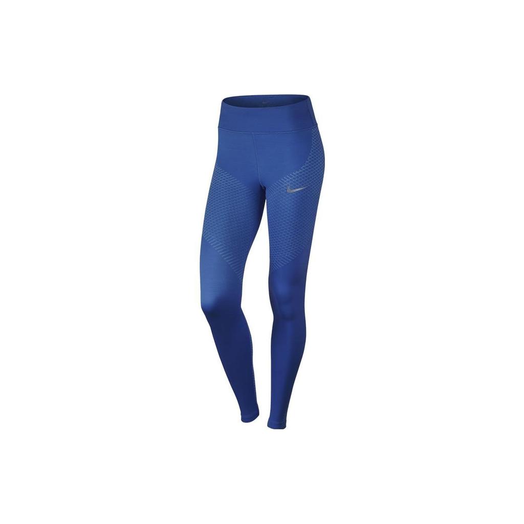 Nike Solid Color Logo Leggings Women Bottoms Blue 831129-478