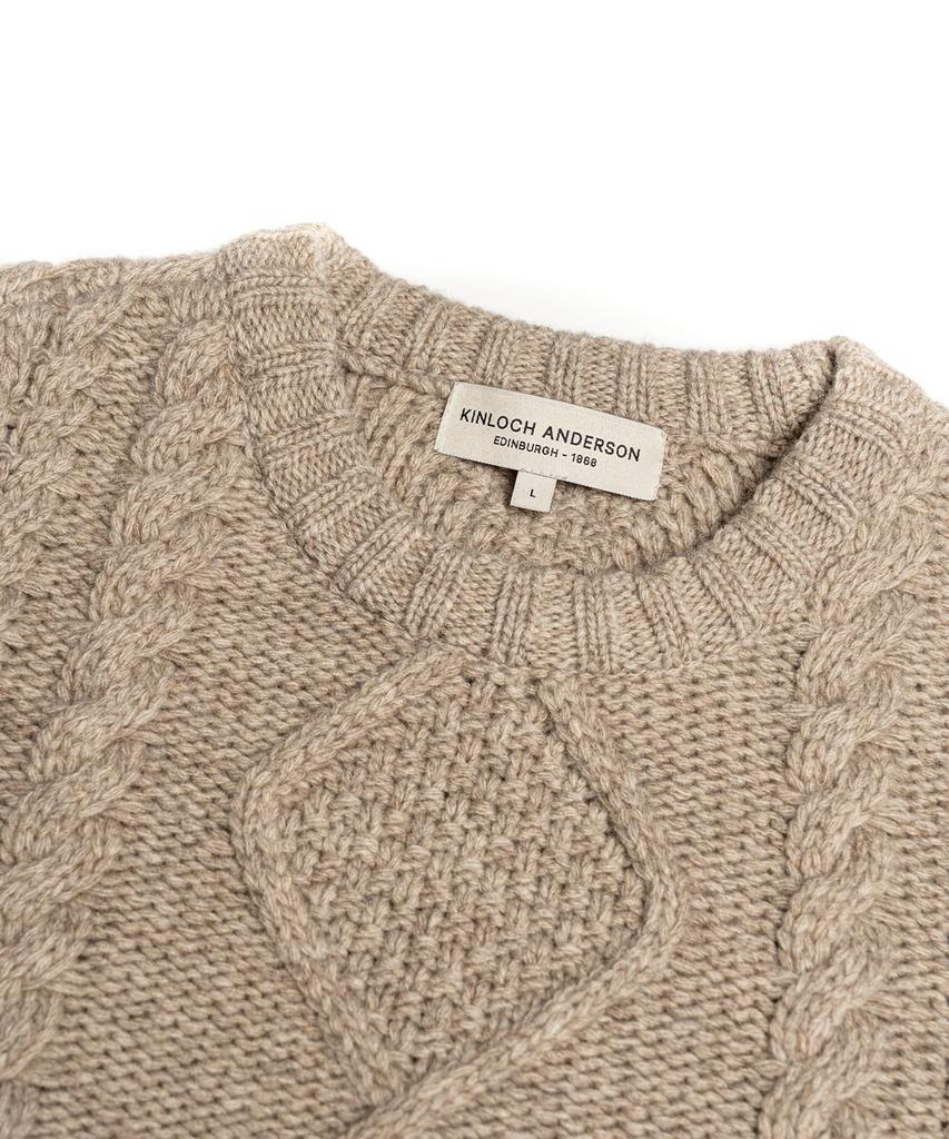 Edeunbeoleokeulleob Aran Crew-Neck Sweater (Beige)