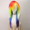 Anime Synthetic Hair Women's Cosplay Rainbow Dash Multi Color Heat Resistant Party Wigs for Women Costume Halloween