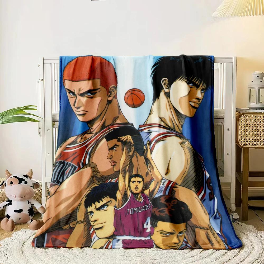 Плед с HD-печатью SLAM DUNK. Изысканный, Удобный и мягкий, Для сна, путешествий, работы, гостиной, спальни, стула, дивана, пикников, Покрывала, Подарок