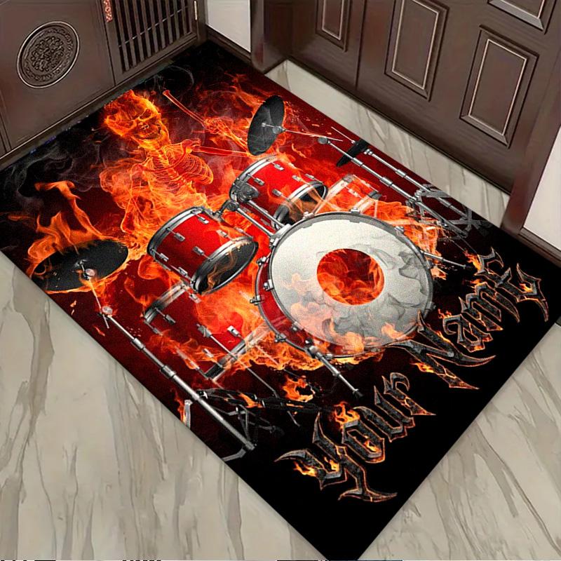 Name Custom Drum Carpet Rug for Living Room Bedroom Home Sofa Decoration,Kids play Non-slip Floor Mat