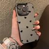 Черный Чехол-Сердечко для iPhone 17 Pro Max, 16 Plus, 15 Pro, 14/13