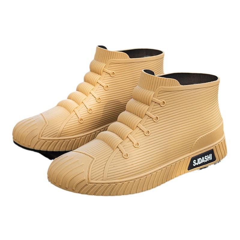 Мужские Нескользящие Водонепроницаемые Короткие Резиновые Сапоги для Кухни, Мойки Машин, Рыбалки и Многого Другого