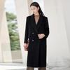 Женское длинное прямое пальто из альпаки и кашемира выше колена