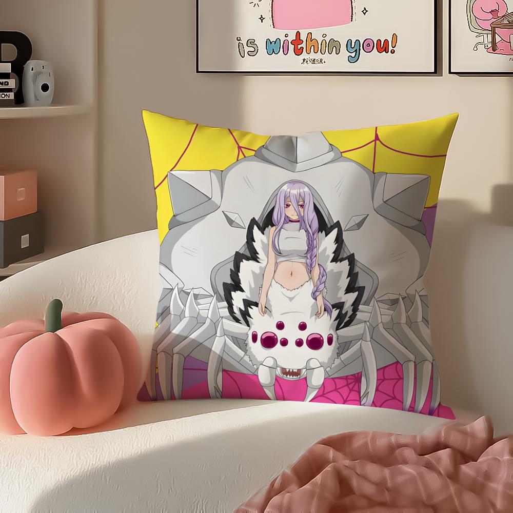 Anime SSo Im a Spider So What Cushion Cover Pillowcase Short Plush Invisible zipper Room Sofa Cushion Cover