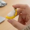 Брелок-подвеска Fidget Toy «Толкай-тяни», Банан с кожурой для снятия стресса с утолщенным кольцом из нержавеющей стали, Портативный для ключей, рюкзаков, школьных сумок