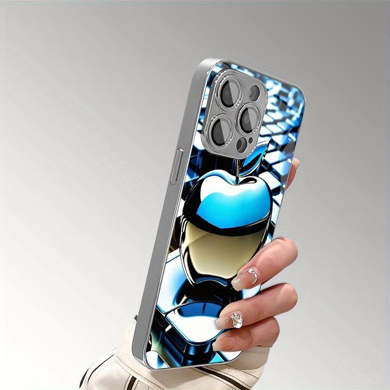 Роскошный градиентный текстурный электроокрашенный стеклянный чехол с принтом Apple для iPhone 17 16 15 14 13 12 11 Pro Max Plus 16E 17 Air Cover