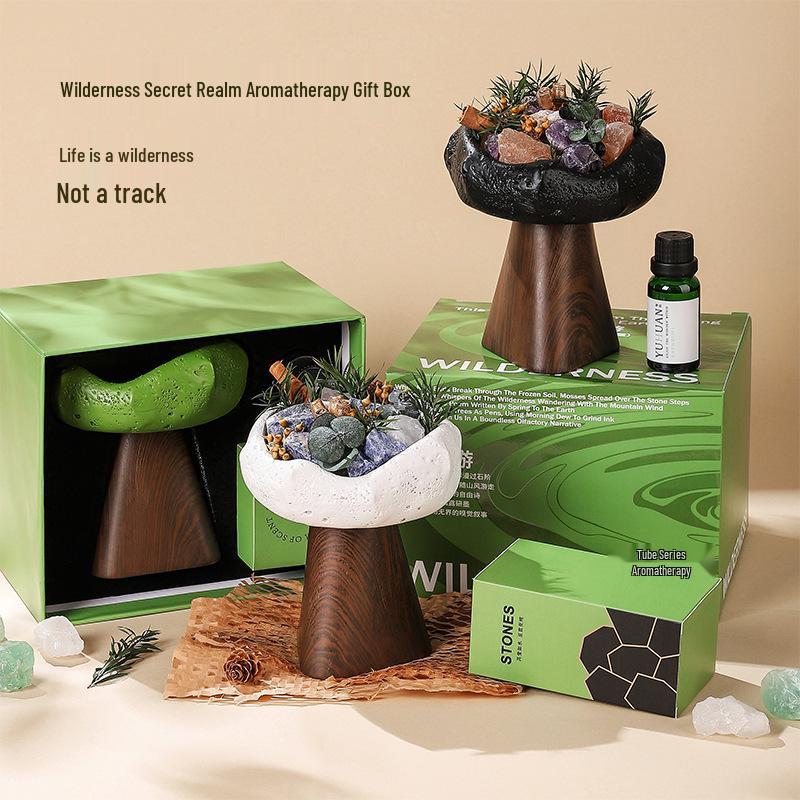 Aroma Crystal Diffuser Stone Set: Long-lasting Fragrance Ornament for Bedroom - Ideal High-end Gift Box for Birthdays