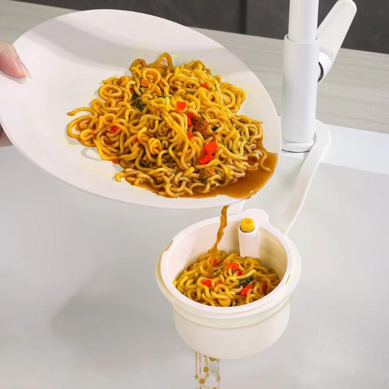 Waterproof Hanging Sink Drain Basket Openable Detachable Bottom Kitchen Food Residue Filter Strainer
