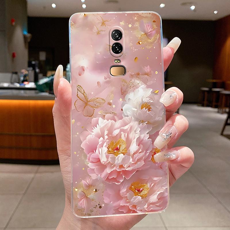 Чехол для OnePlus 6 6T Роскошный Модный Бабочки Цветы Чехол для Телефона Прозрачный Мягкий ТПУ Силиконовый Корпус Для One Plus 6 1+6 1+6T Бампер