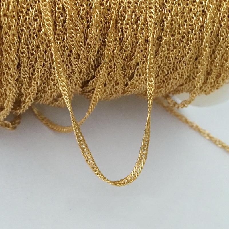 Горячая Распродажа 1,8 мм Позолоченная Сингапурская Цепь Оптом 14K для Изготовления Ювелирных Изделий Браслет Колье