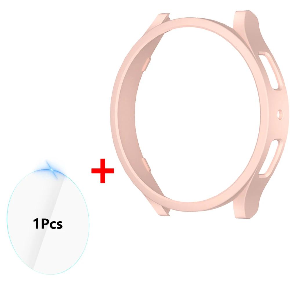 Glass+Case for Samsung Galaxy Watch 6 40mm 44mm PC Screen Protector Bumper For Galaxy Watch 6 Classic 43mm 47mm Protective Cover