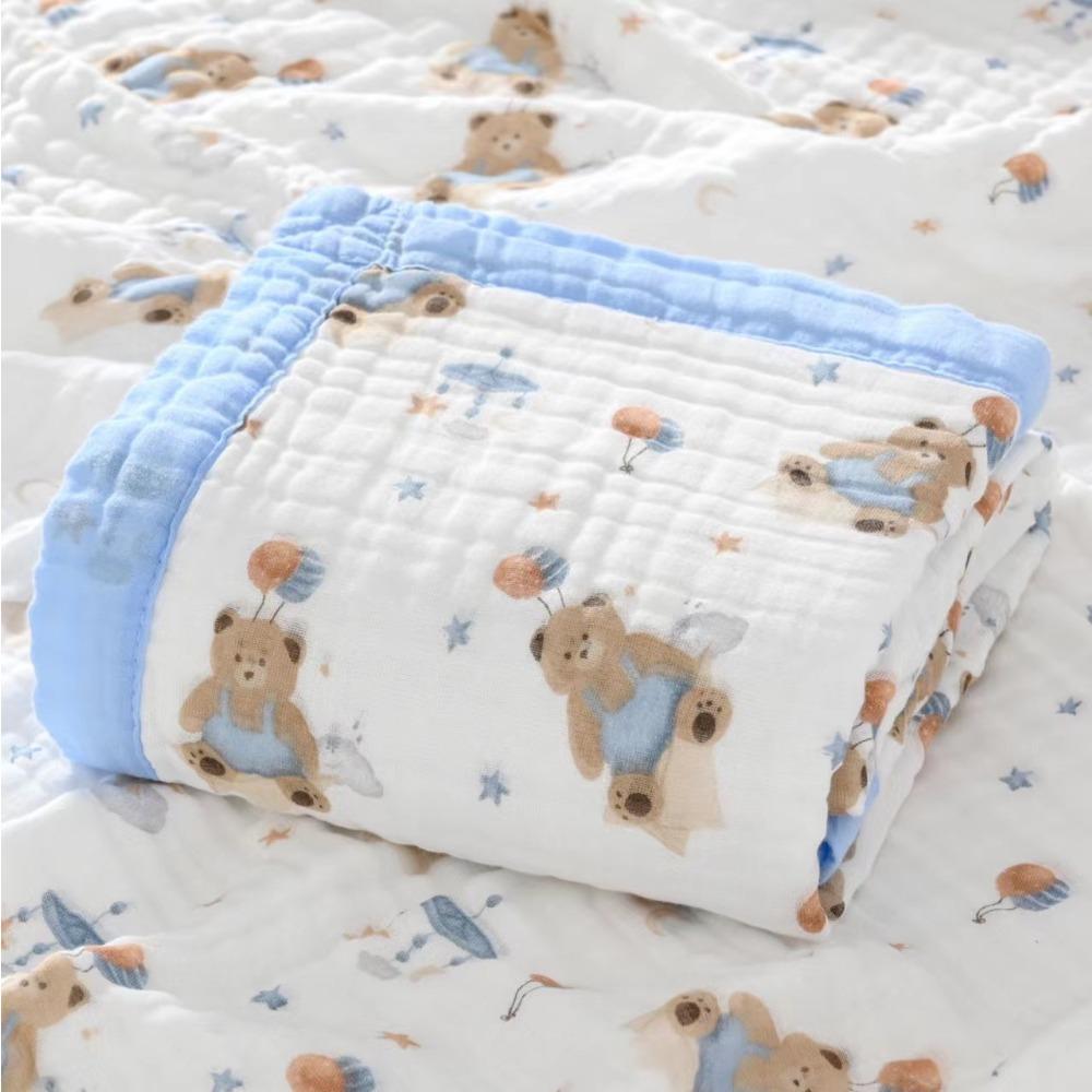 Baby Pure Cotton Class A Soft and Breathable Six-layer Integrated Children's Bath Towel Kindergarten Small Quilt