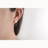 Design Sense Cold Wind Small Lock Fashion Zirconia Sparkling Classic Stud Earrings for Women Dazzling Female Elegant Accessories Timeless Jewelry
