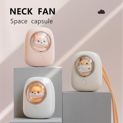 Космическая капсула, подвесной вентилятор на шею, новый USB-зарядка, портативный мультяшный мини-летний студенческий ручной вентилятор с милым домашним животным