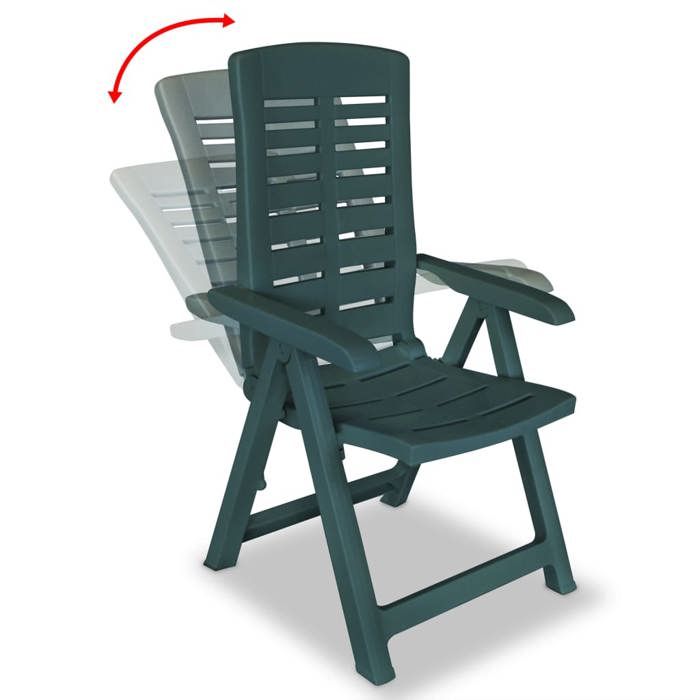 VidaXL 6x Reclining Garden Chairs Patio Armchairs Outdoor Chairs Terrace Seats Folding Armchairs 275070