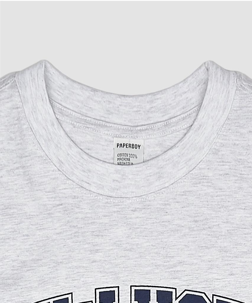 PAPERBOY Нью-Йорк Футболка с коротким рукавом - Белый меланж