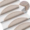 VidaXL Stair Treads 10 Pieces 56x17x3 Cm Light Brown Semicircular 149739