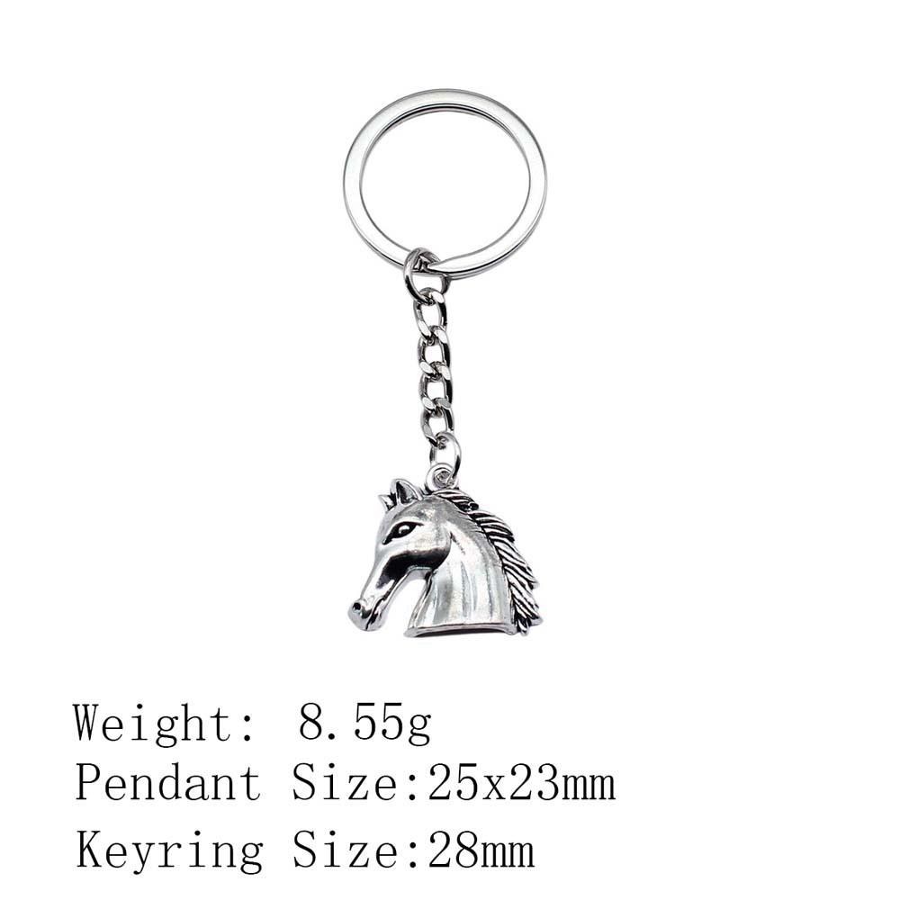 Металлический брелок в виде головы лошади/единорога - 52x51 мм, 19,9 г, Идеально подходит для сумок и домашнего декора