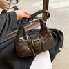 Retro Belt Design PU Leather Shoulder Bags for Women Small Vintage Female Underarm Crossbody Bag Fashion Handbags