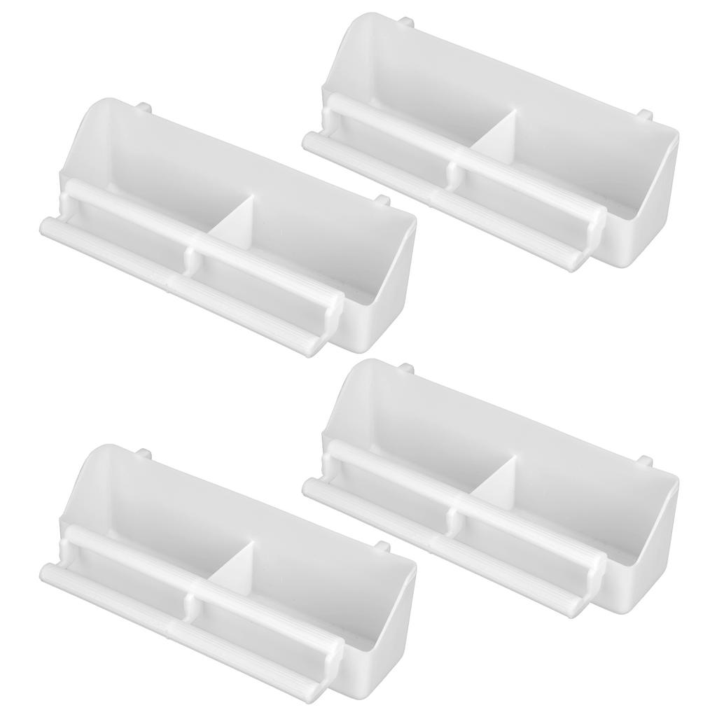 4pcs Parrots Feeder Pet Bird Hanging Food Water Bowl Pigeons Stand Cage Feeding Tools