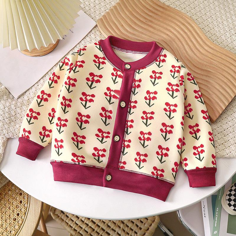 2025 New Knitted Jacket Boys and Girls Must-have Thick Warm Cardigan Autumn and Winter Girls Sweater Baby Boy Sweater