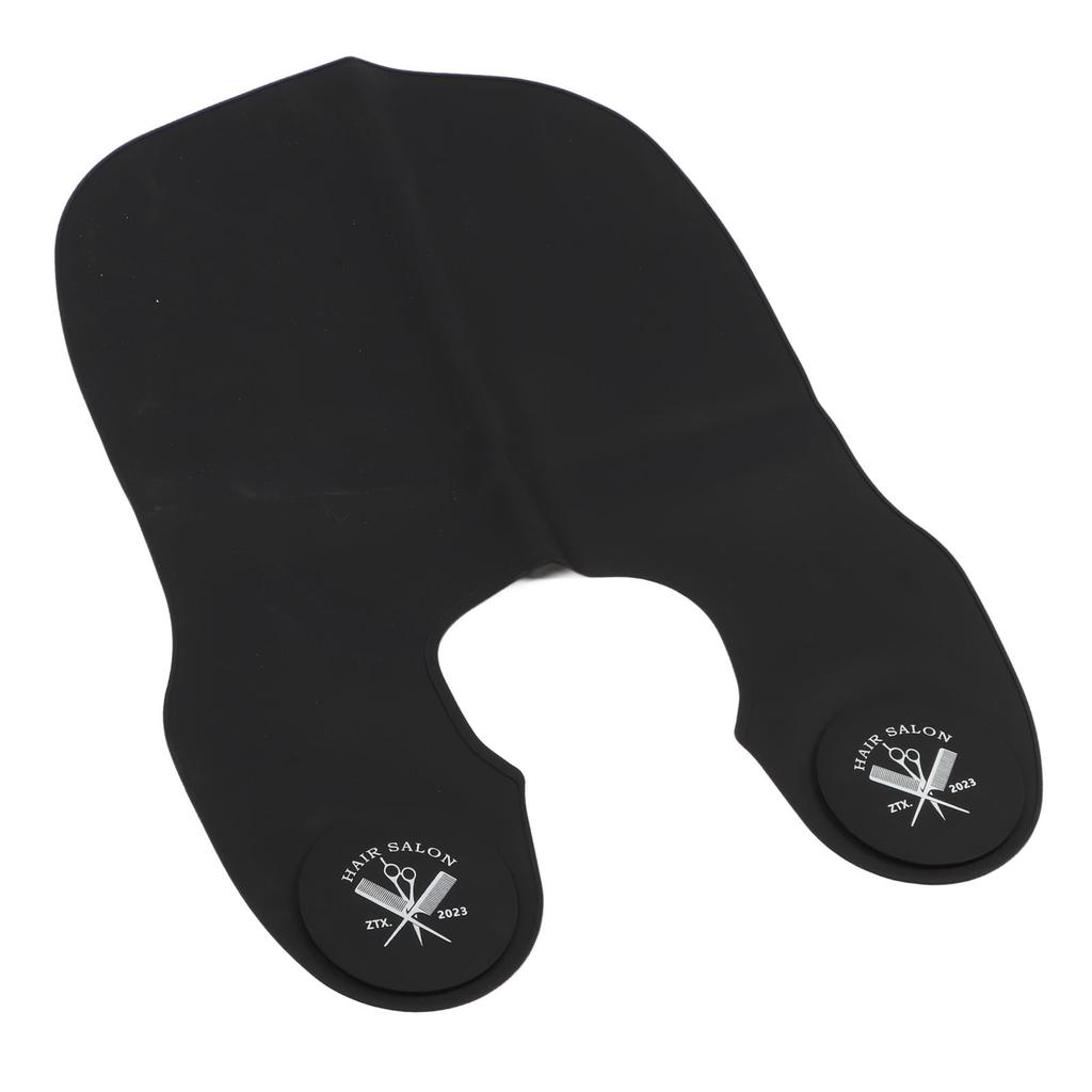Подушечка для стрижки волос, черный водонепроницаемый силиконовый ошейник для стрижки волос большого размера для салонов красоты