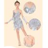Latin Dance Dress Tassels Salsas Dancewear Sequins Fringe Dress Modern Ballroom Cha Cha Dancer Outfits for Kids Girls