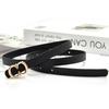 Luxury Design Leather Belt Versatile Waist Strap Fashion Metal Slide Buckle Belt