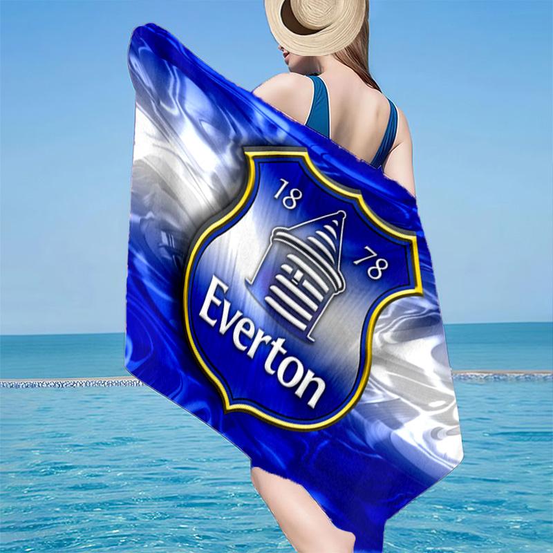 1PC Everton Football Club Crest Beach Towel - Soft, Absorbent Microfiber, Lightweight, Ideal for The Beach, Parties, Travel, Camping fan gifts