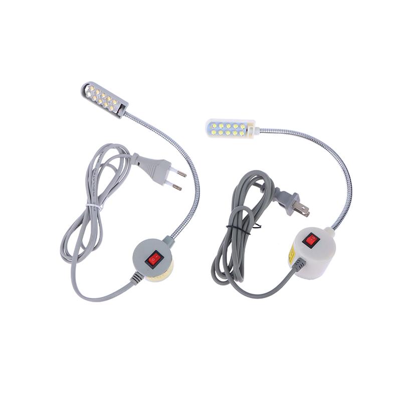 1Pc 10/20/30 Led Sewing Machine Lamp 360 Flexible Adjustable Gooseneck Work Lamp Industrial Lights With Base For Workbench