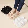 Soft Sole Eva Cloud Slippers Women  Summer Pillow Sandals Woman Slides Double Buckle Flat Heels Non Slip Home Flip Flops