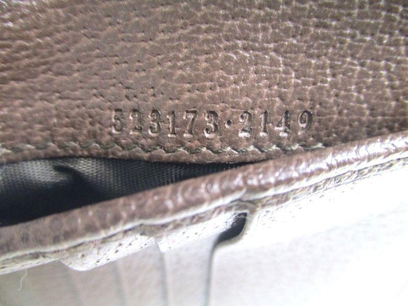 Authentic GUCCI Brown Leather Bifold Wallet Ophidia GG French Flap Wallet #a153 Open box
