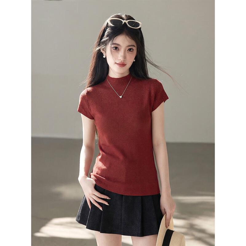 Mokana Women's Mock Neck Short Sleeve T-Shirt