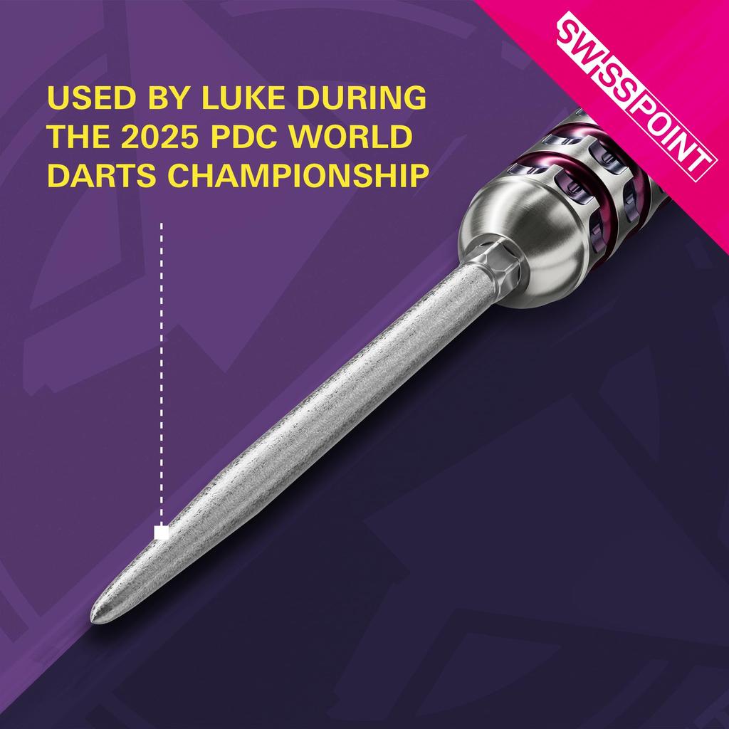 TARGET Darts Swiss Point SLK Luke Littler Dart Points of Rough Textured Dart Replacement Steel Dart Professional Dart Accessories (Set 3) 35mm/42mm –