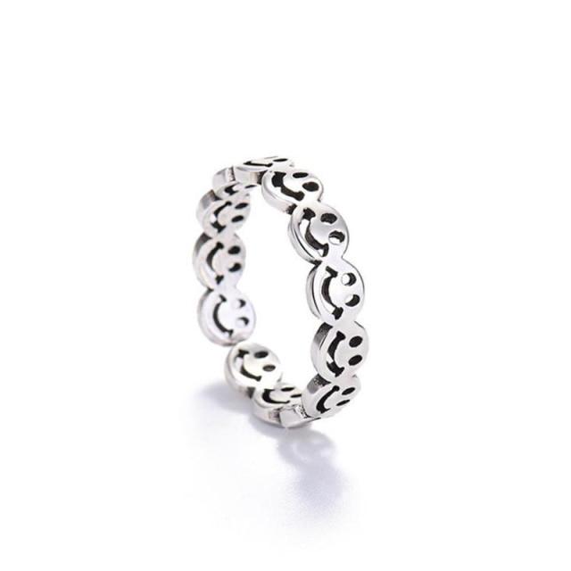 Ожерелье с улыбкой на лице, женское ожерелье с цепочкой и подвеской, ювелирные изделия для девочек, серебряный цвет, модные ожерелья из цинкового сплава Kpop